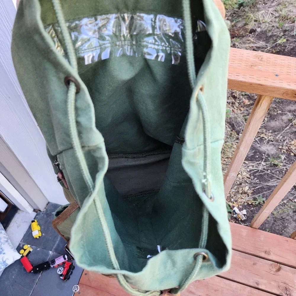 OGIO Green Canvas Backpack Rucksack Vintage Style Utility Gorpcore Hipster